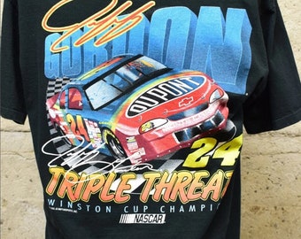 Vintage Jeff Gordon Triple Threat 1995 NASCAR Winston Cup Champion T-shirt, Jeff Gordon Shirt, NASCAR Racing Shirt, Jeff Gordon Fan T-shirt