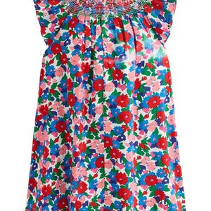 MIni Boden Girl&#39;s Holiday Smocked Dress in Multi Floral