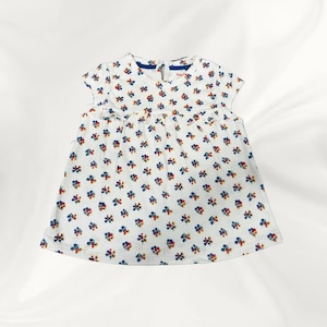 Mini Boden Girl's Short Sleeve Floral Top In Ivory