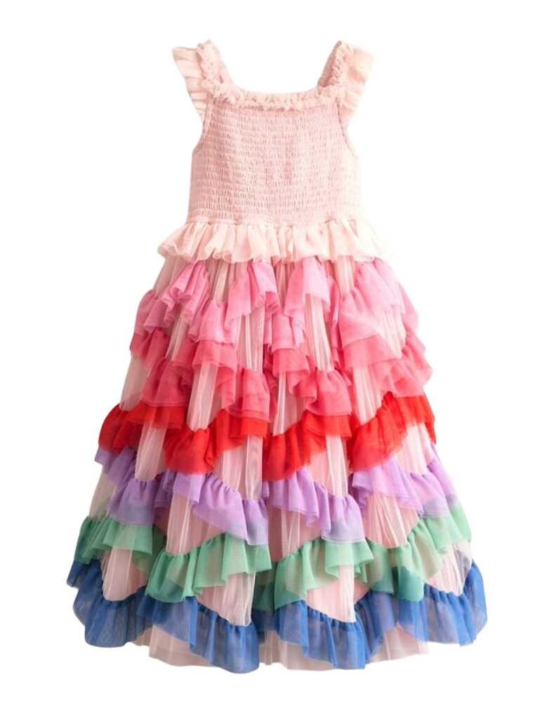 mini boden rainbow tulle dress NWT Mini Boden Rainbow Appliqu Tulle Dress
