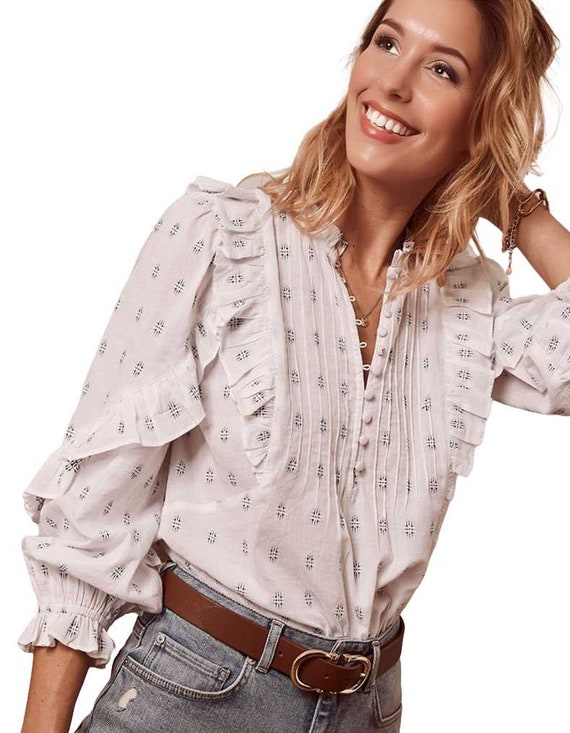 mint velvet white blouse