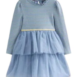 Mini Boden Girls&#39; Sparkly Tulle Mix Dress in Blue