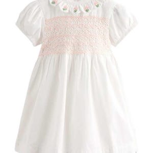 Mini Boden Girl&#39;s Occasion Smocked Dress in Ivory