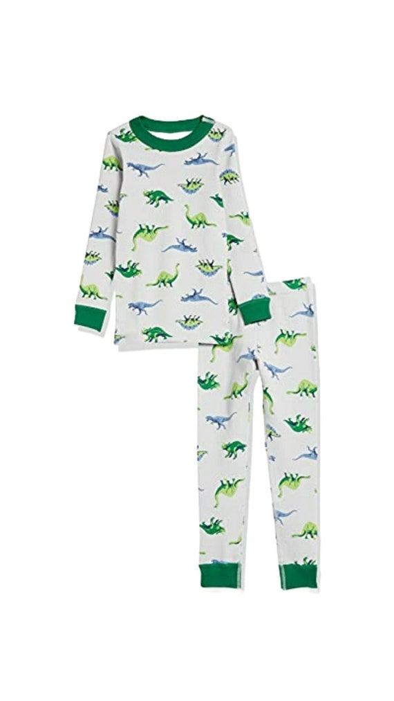 Moon and Back by Hanna Andersson Dino Pyjama in Grey
