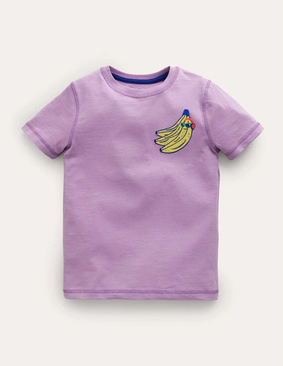 Mini Boden Kids Washed Superstitch T shirt in Lupin Purple Bananas Etsy Canada
