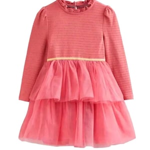 Mini Boden Girls&#39; Sparkly Tulle Mix Dress in Pink