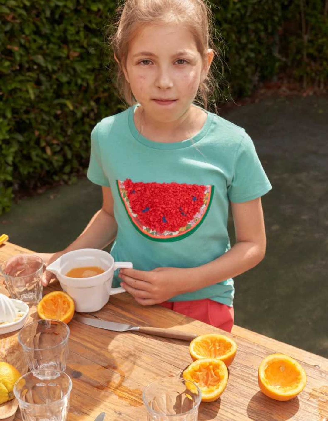 Mini Boden Girl s Watermelon Flutter Logo Tee in Aqua Sea Watermelon Etsy Canada