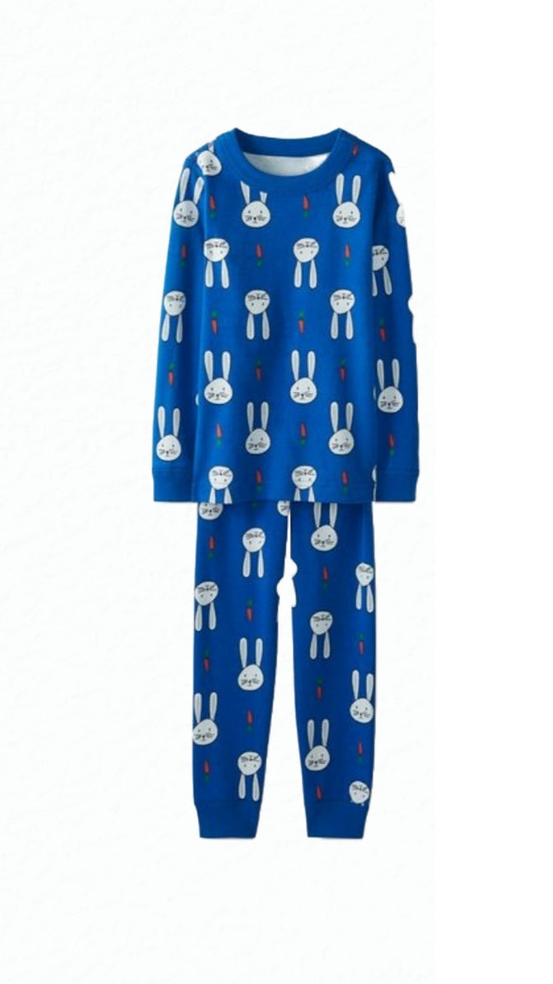 Hanna Andersson Long John Pyjama Set in Blue Bunny Etsy UK