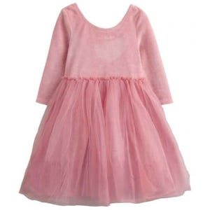 Mini Boden Girls&#39; Velvet Bodice Tulle Party Dress in Almond Pink