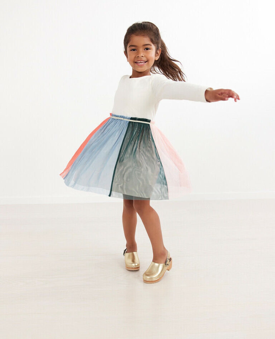 Hanna Andersson Girl s Soft Tulle Rainbow Dress in Ivory mlt Etsy