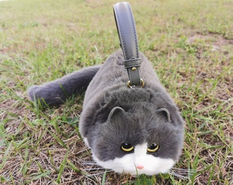 RJStylish Fashion Handmade Cutest Cat like Plush Kitty Purse for 並行輸入品 : RJStylish Fashion Handmade Cutest Cat-like Plush Kitty