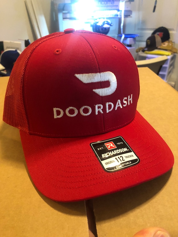 ドアダッシュ#キャップ Bubba Wallace Checkered Flag DoorDash Vintage Patch Snapback Adjustable Hat  - Orange&frasl;Gray