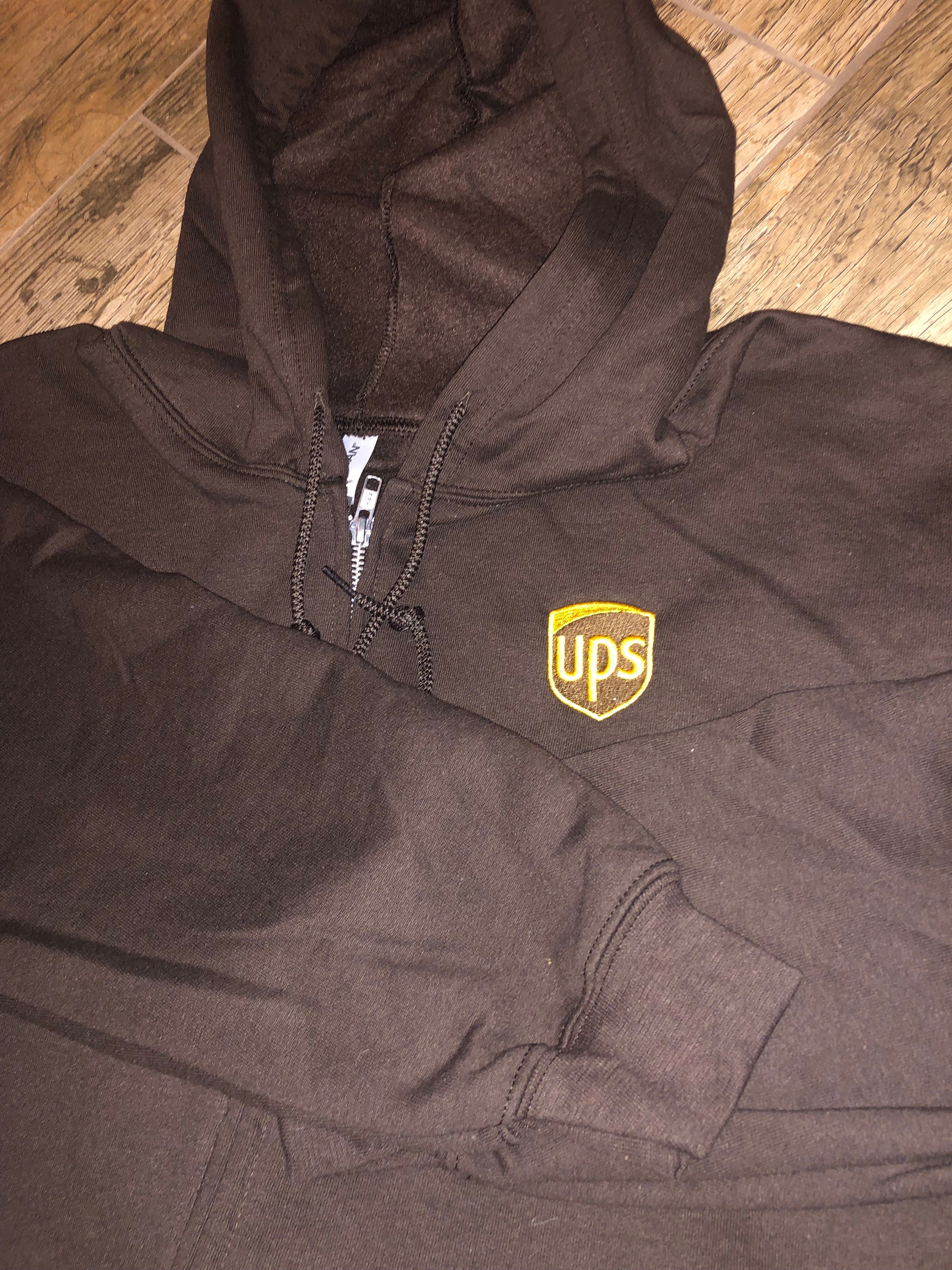 UPS Hoodie Full Zip or Crew Pullover Embroidered UPS LOGO Etsy