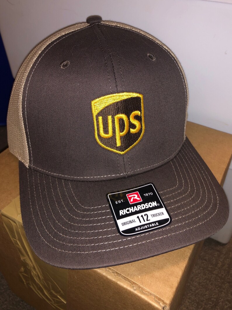 UPS Cap Richardson 112 Embroidered or PVC PATCH UPS LOGO EMBROIDERED