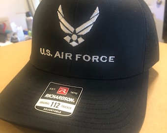 United States Air Force  Embroidered on Richardson 112 Trucker SnapBack cap