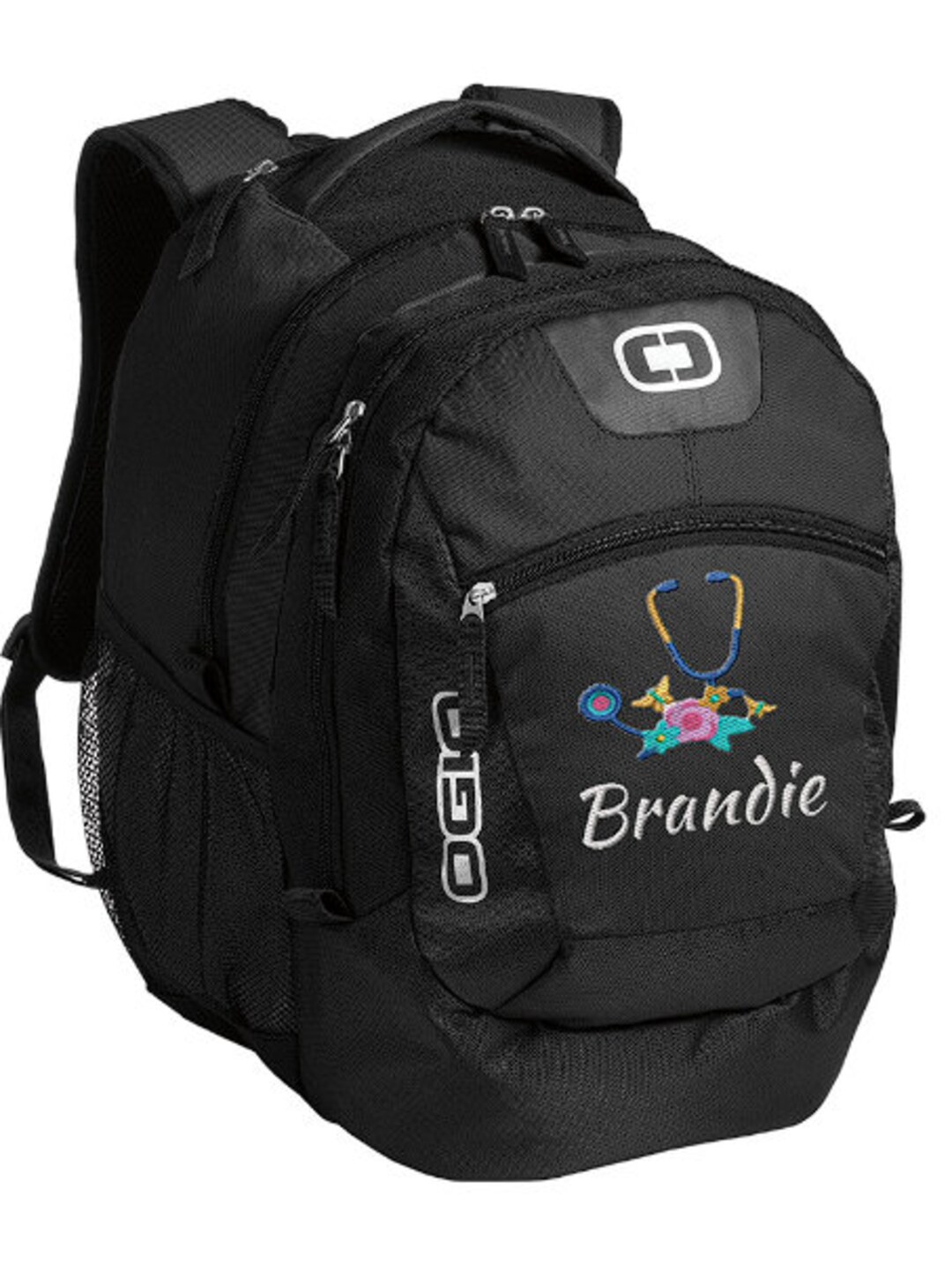 Personalized Backpack Heart Stethoscope Respiratory Therapist Paramedic