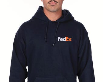 FedEx Hoodie or Crew Pullover Embroidered FedEx LOGO NAVY