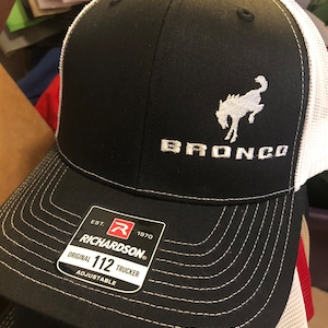 Ford Bronco Embroidered on Richardson 112 Trucker SnapBack cap