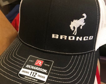 Ford Bronco Embroidered on Richardson 112 Trucker SnapBack cap