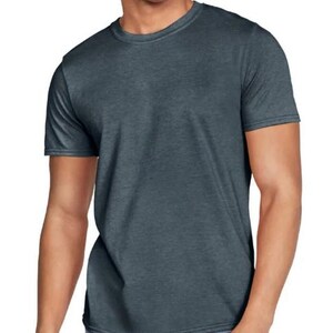 May include: A short-sleeved, crew neck t-shirt in a dark teal color. The shirt has a slightly textured appearance and a classic, casual style. The fabric appears to be a soft, breathable material.