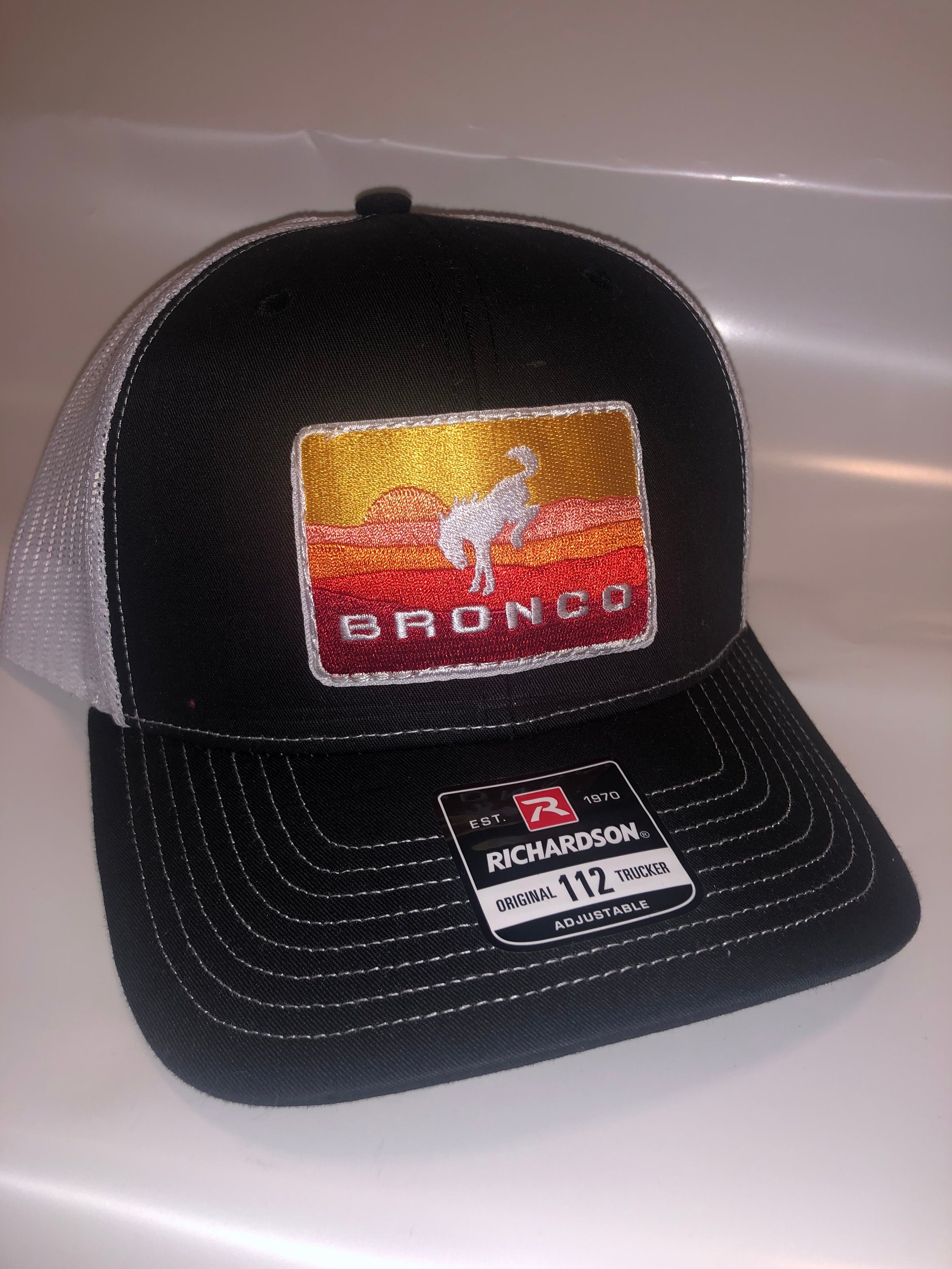 FORD BRONCO Retro Vintage Style Patch Trucker Hat Cap Richardson 112 Fashion 4x4 Vintage Ford Bronco Patch on a Richardson 112 Trucker  main image 3