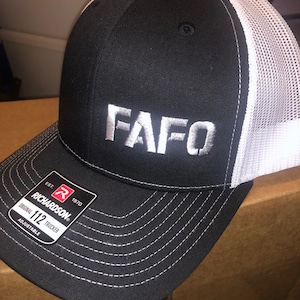 FAFO Embroidered on Richardson 112 Trucker SnapBack cap