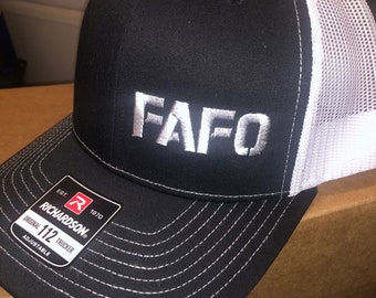 FAFO Embroidered on Richardson 112 Trucker SnapBack cap