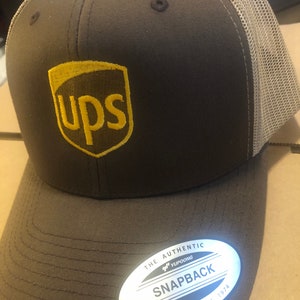 UPS Cap Yupoong Snapback Classic Embroidered or PVC Patch
