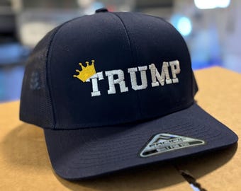 Trump Hat King Trump Embroidered Trucker Cap MAGA HAT