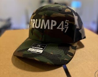 Trump 45 47 Cap 2024 Bulletproof Hat Richardson 112 Trump MAGA Vote Trump Make America Great Again