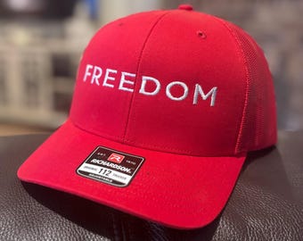 Charlie Kirk Freedom HAT Embroidered Richardson 112