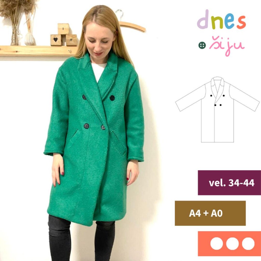 PDF Sewing Pattern for a Classic Women’s Wool Coat. - Etsy