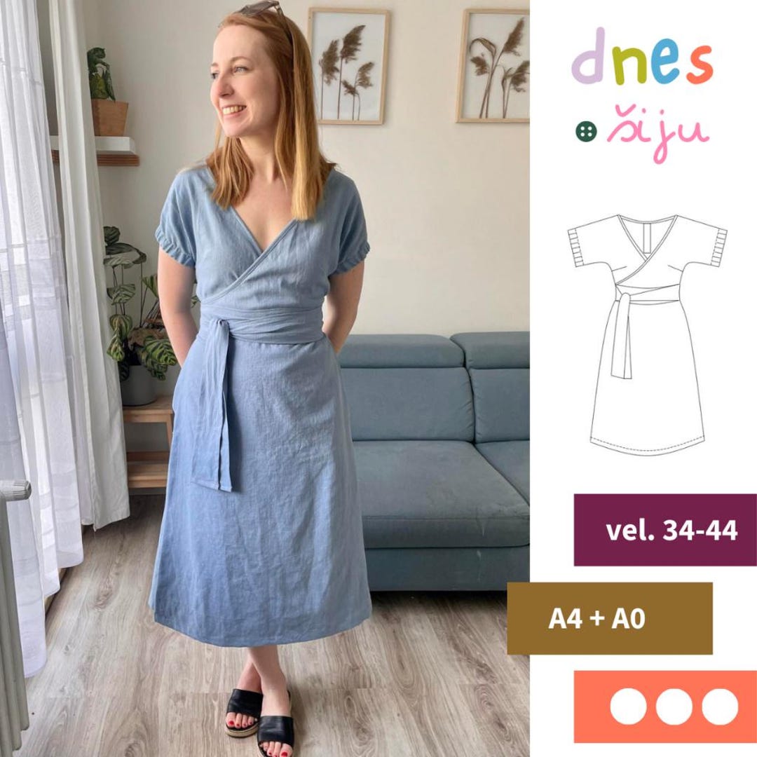 PDF Sewing Pattern for Women’s Linen Wrap Maxi Dress - Etsy