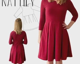 PDF sewing pattern for women's jersey dress