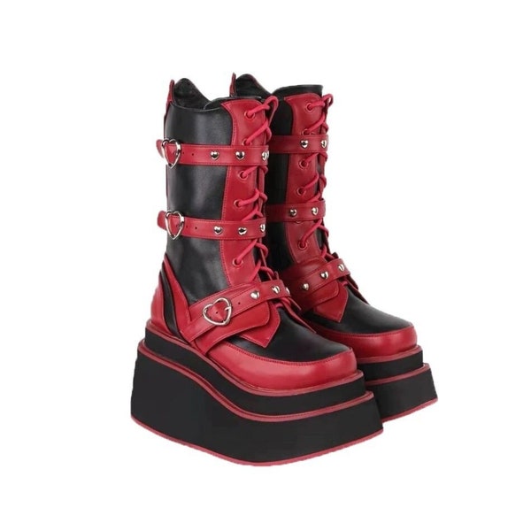 Red Boots - Etsy