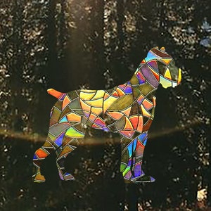 Cane Corso Suncatcher, Dog Window Decal, Sun Catcher Sticker for Car, Cane Corso Owner Gifts