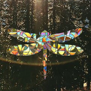 Dragonfly Suncatcher, Large Window Decal, Dragon Fly Sun Catcher, Dragonflies Gifts