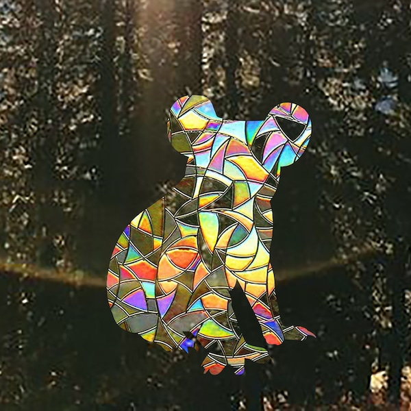 Koala Suncatcher Decal, Window Sun Catcher Sticker, Koala Bear Ornament, Gifts for Girls