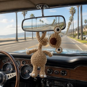 Virkad sengångare-amigurumi, långhalsad sengångare-berlock, rolig väskeberlock, plyschväskeberlock, handgjord present