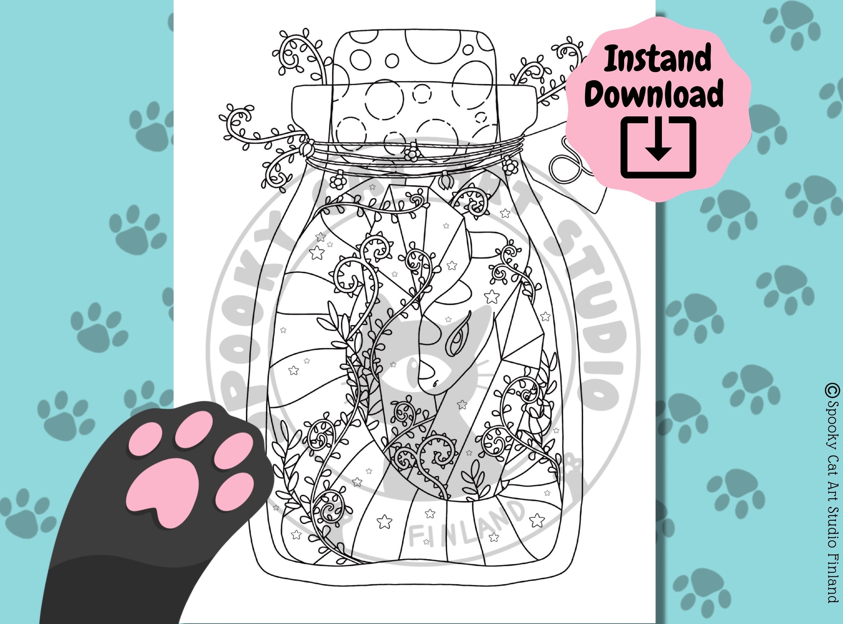 3 Page Perfect Cozy Coloring Bundle of Curiosities - Etsy