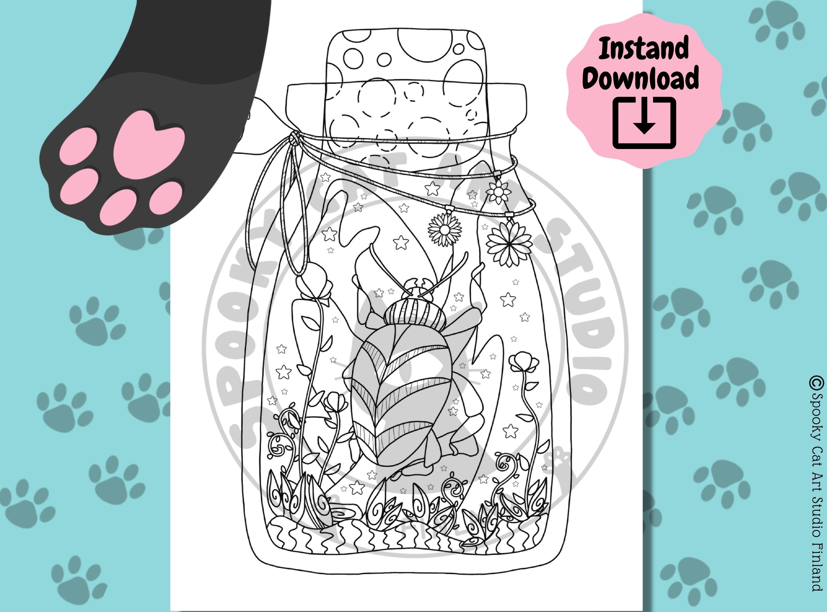 3 Page Perfect Cozy Coloring Bundle of Curiosities - Etsy