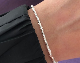925 Sterling zilveren armband, kettingarmband, minimalistische armband, minnaararmband, cadeau voor haar, schattige armband, sierlijke armband, linkarmbandcadeau