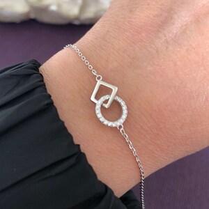 S925 Sterling Silber Armband-S925 Silber Ketten Armband-Süßes Armband Minimalistisches Armband Liebhaber Armband-Valentinstag Geschenk Für Sie Bild 7