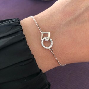 S925 Sterling Silber Armband-S925 Silber Ketten Armband-Süßes Armband Minimalistisches Armband Liebhaber Armband-Valentinstag Geschenk Für Sie Bild 9