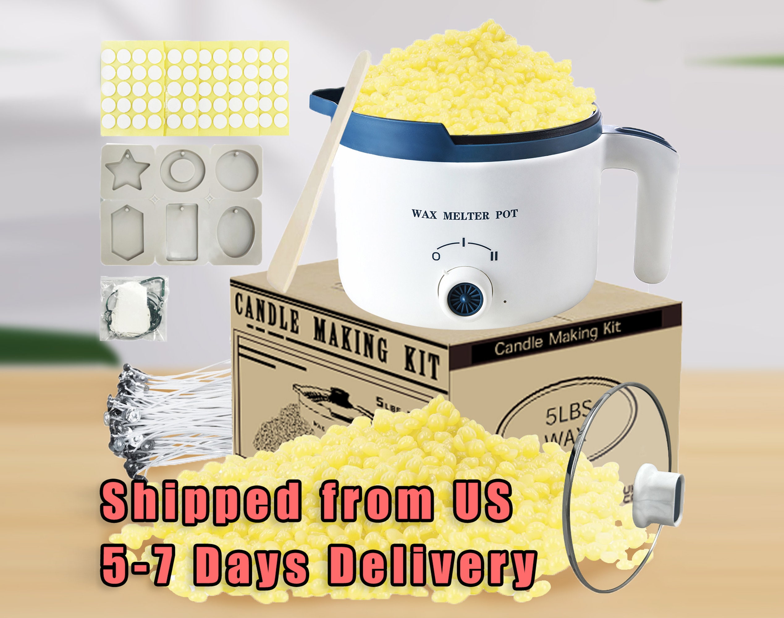 New Design Electric Wax Melter for Candle Making, 7 Qts (14 Lbs), Soy