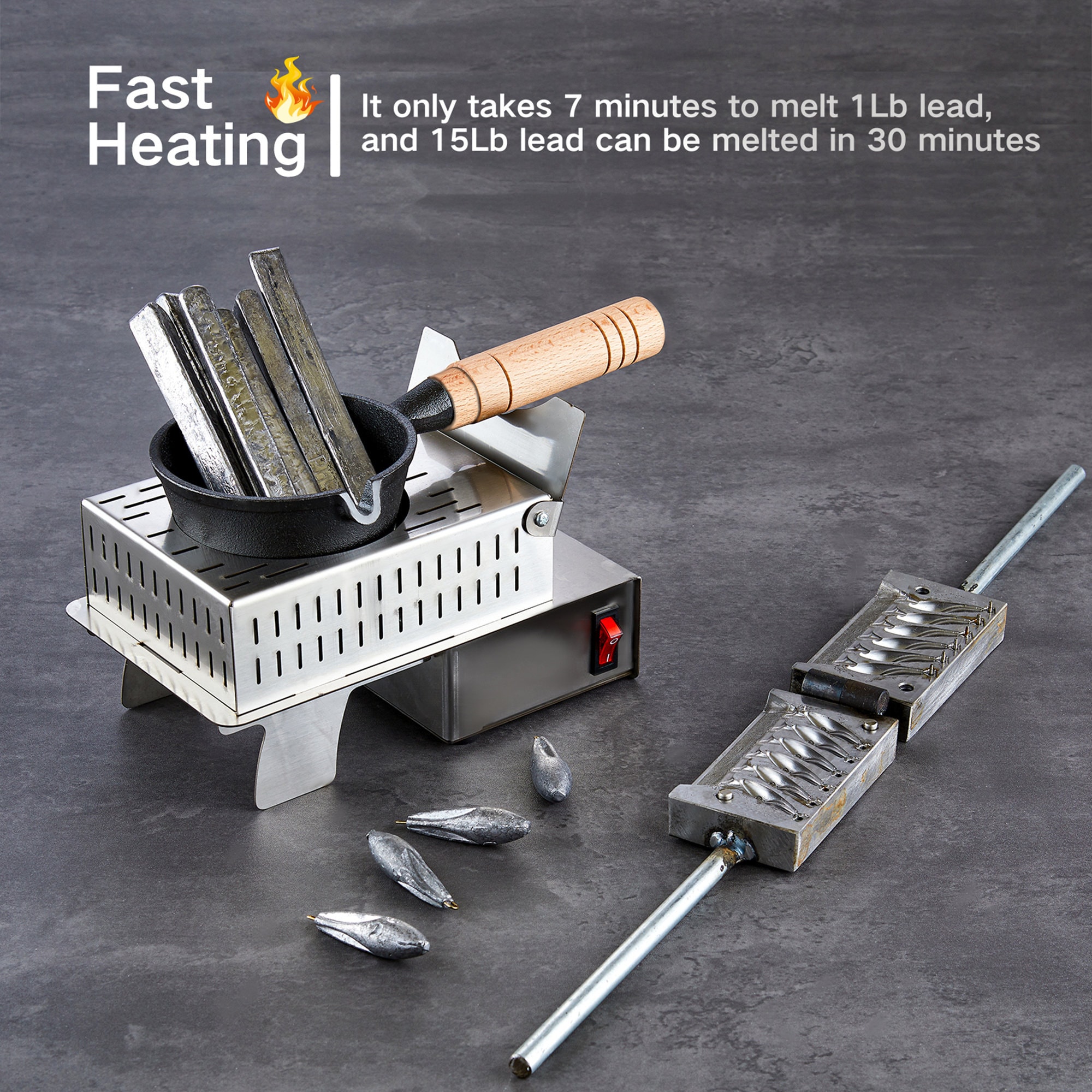 Lead Melting Pot for Fishing Weight Molds & Bullet Casting Etsy Australia