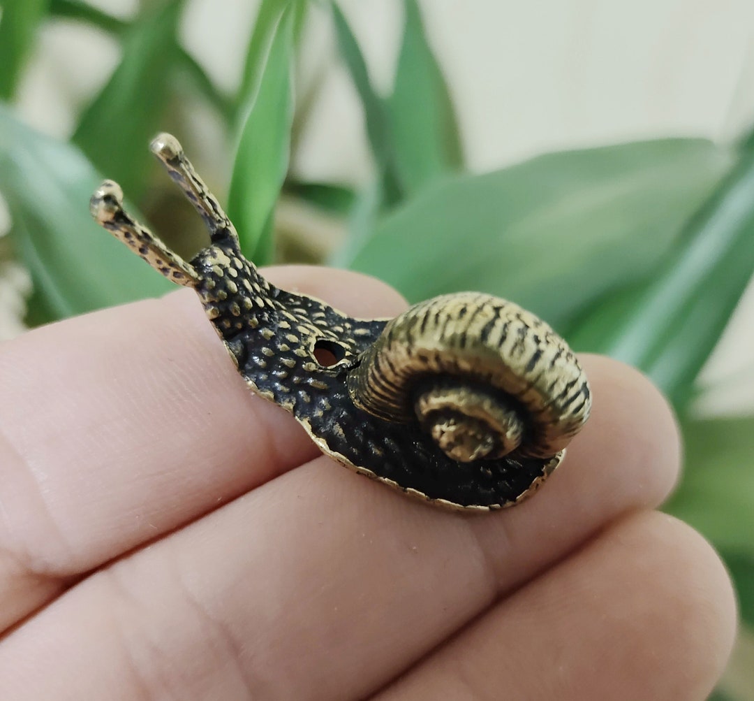 2pcs Handmade Brass Mini Snail/pure Copper Tea Pet Office Living Room ...