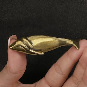 Brass Dolphin Tea Pet Desktop Office Fun Decoration/Marine Animal Toys