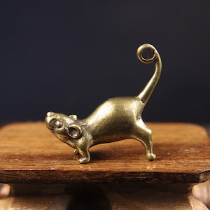 Get 2pcs Pure Copper Solid Rat Keychain Pendant/DIY Car Keychain/Backpack Charm