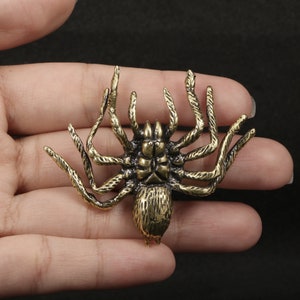 Get 2pcs Brass Mini Spider Ornament/Desktop Simulation Copper Spider Craft Gift Ornament